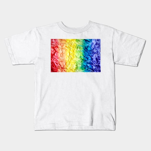 Rainbow design  crumpled effect Kids T-Shirt by djil13